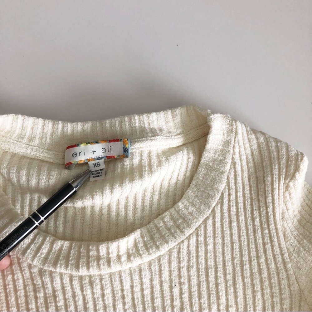 Eri + Ali  long sleeve open open back  sweatshirt - Picture 2 of 7